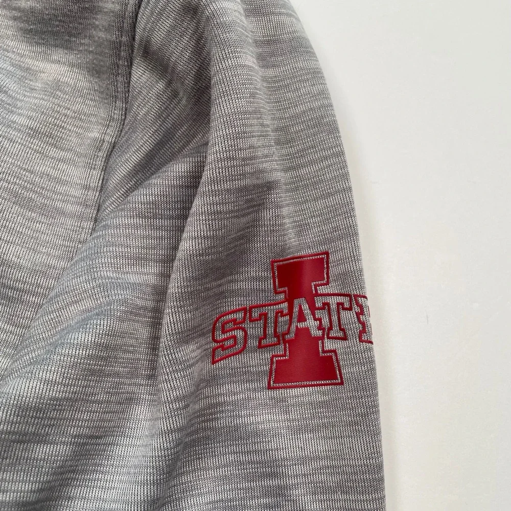 Nike Iowa State Basketball Dri-FIT Hoodie Mens Small Gray Red Pullover